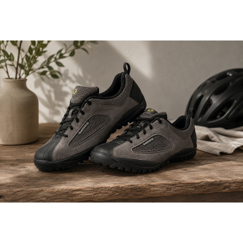 Shimano SH-MT20D Womens SPD Cycling Shoes Gray Black MTB Bike EU 39 US 8 - Picture 2 of 9